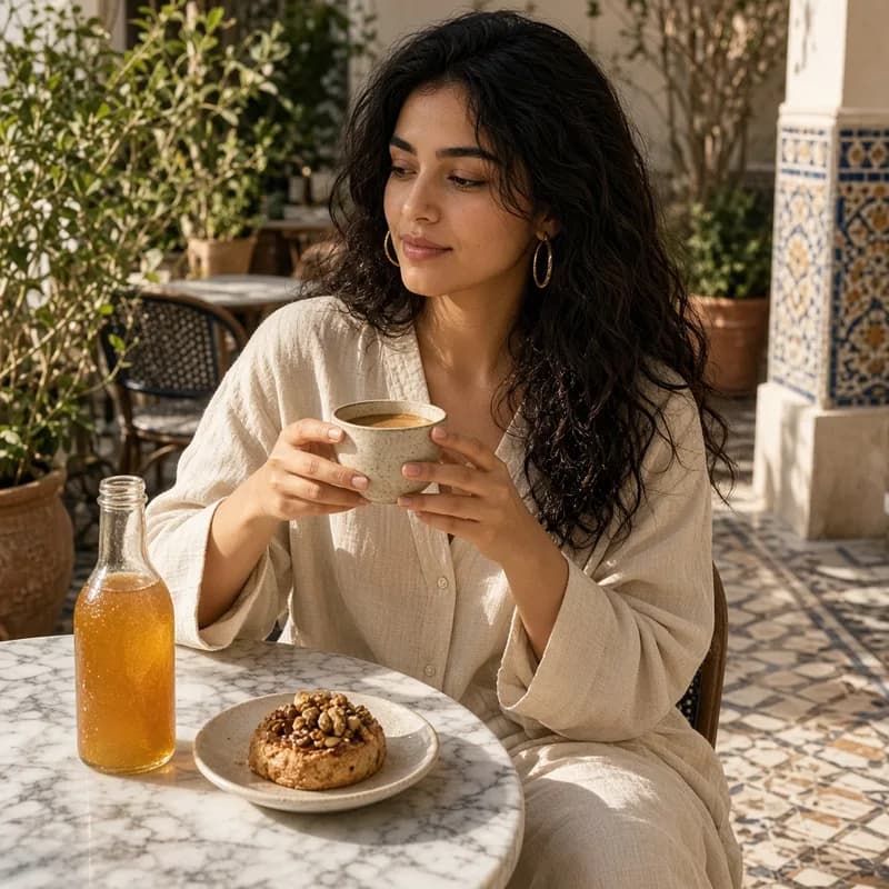 Inès Amrani, collab café à Casablanca