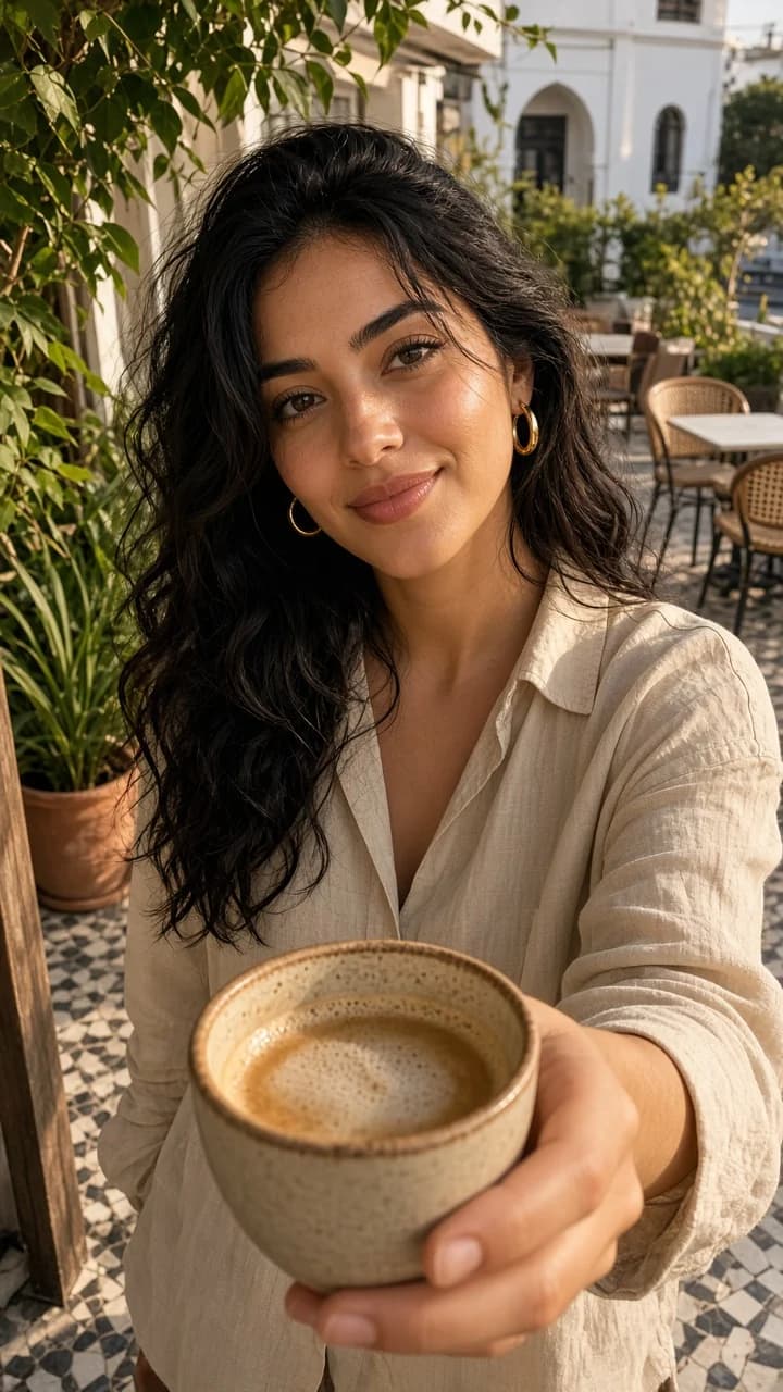 Reel d'Inès Amrani depuis une terrasse à Casablanca